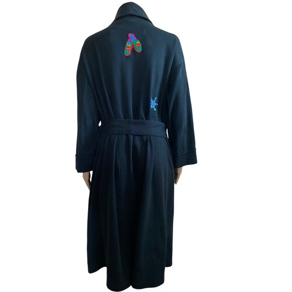 Vintage Michael Simon Lite Whimsical Christmas Holiday Robe Duster Size Small - Picture 3 of 12